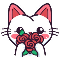 Gif animé amour chat